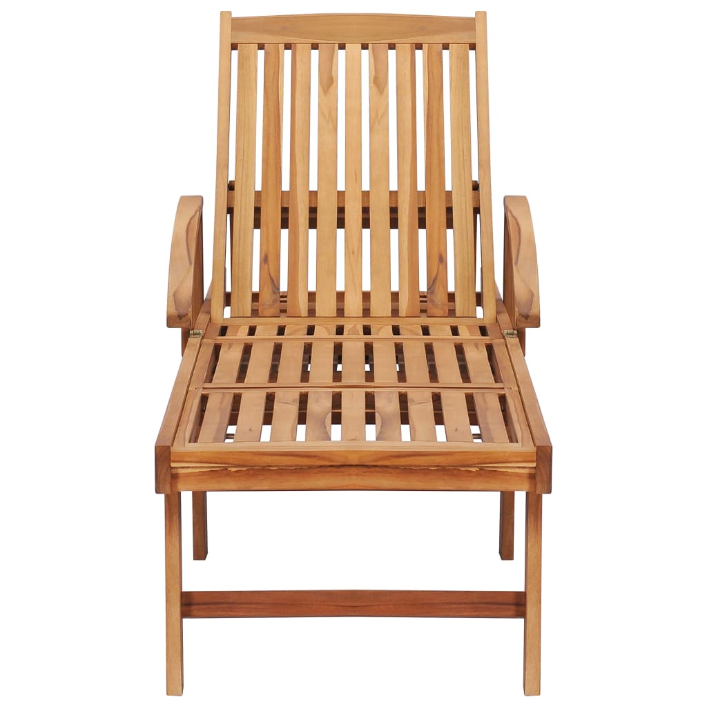 Lettino Prendisole con Tavolo e Cuscino in Massello di Teak cod mxl 75963