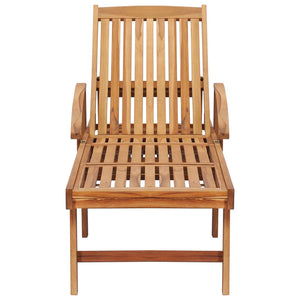 Lettino Prendisole con Tavolo e Cuscino in Massello di Teak cod mxl 75963