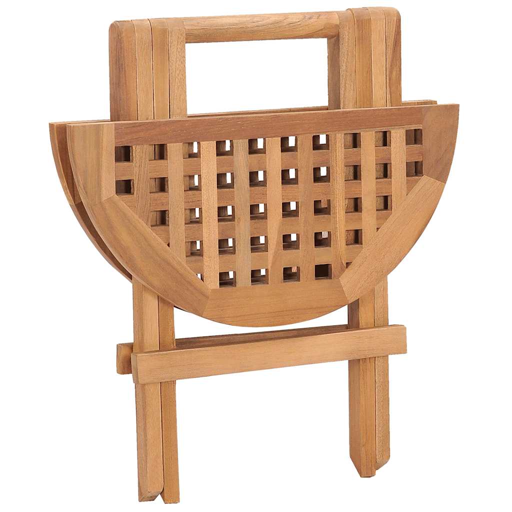 Set da Pranzo Giardino Pieghevole 3 pz Cuscino Massello di Teak 3063171