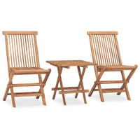 Set da Pranzo Giardino Pieghevole 3 pz Cuscino Massello di Teak 3063214