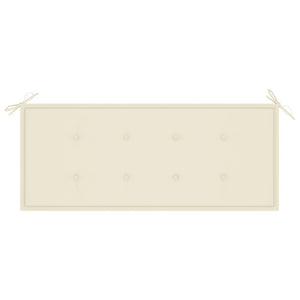 Panchina da Giardino Impilabile e Cuscino 128,5cm Teak Massello