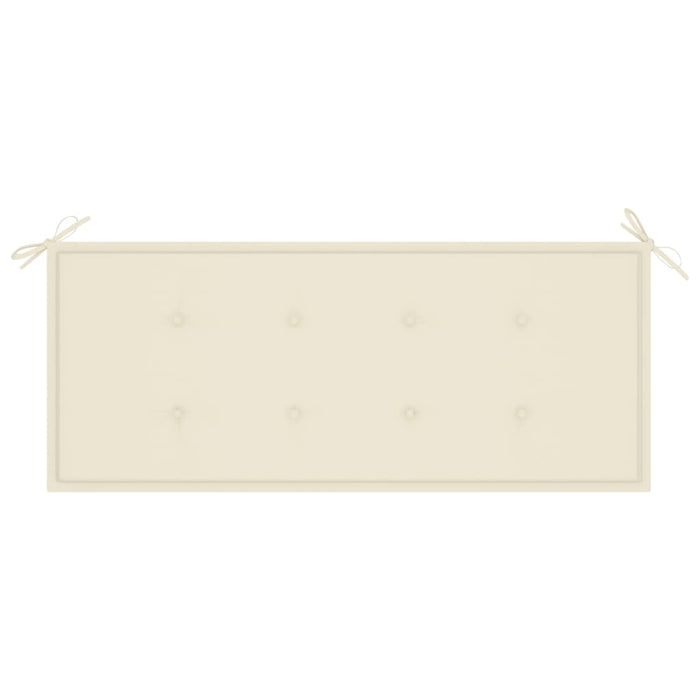 Panchina da Giardino Impilabile e Cuscino 128,5cm Teak Massello