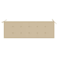 Panchina da Giardino Impilabile con Cuscino 159cm Teak Massello