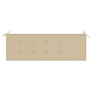 Panchina da Giardino Impilabile con Cuscino 159cm Teak Massello