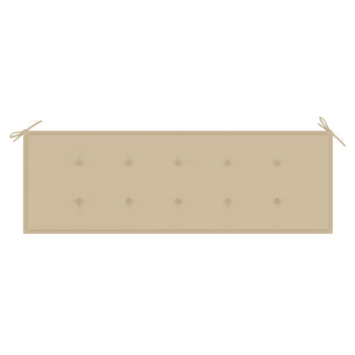 Panchina da Giardino Impilabile con Cuscino 159cm Teak Massello