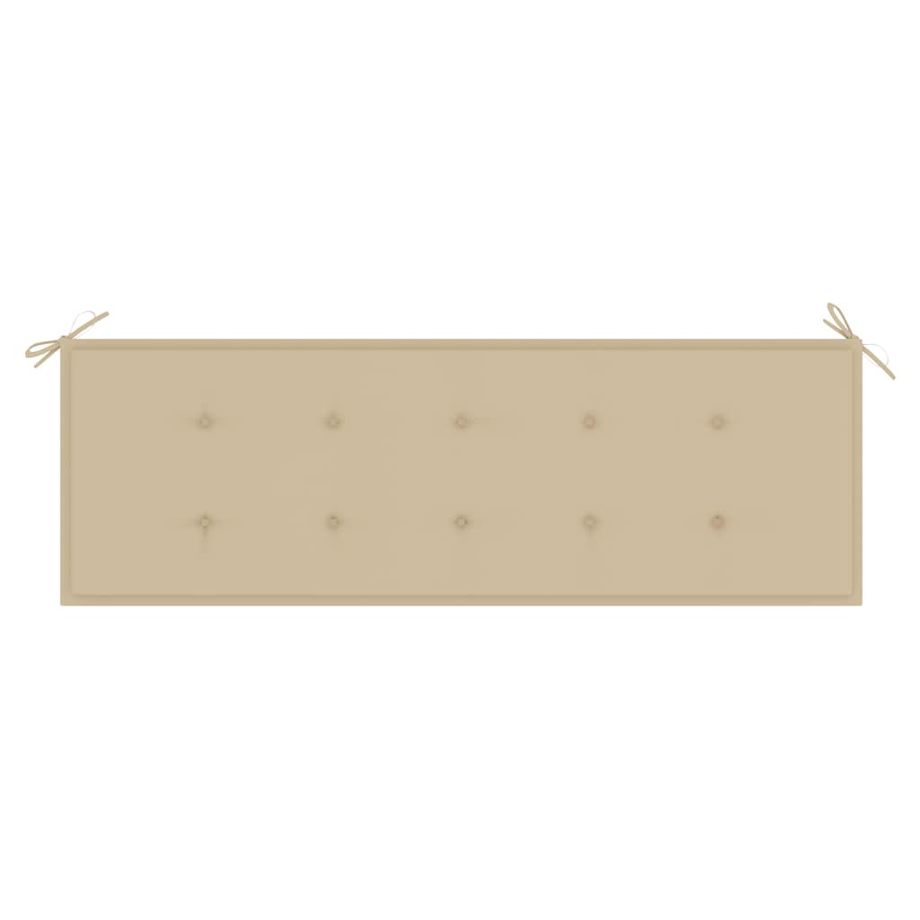 Panchina da Giardino Impilabile con Cuscino 159cm Teak Massello 3063309