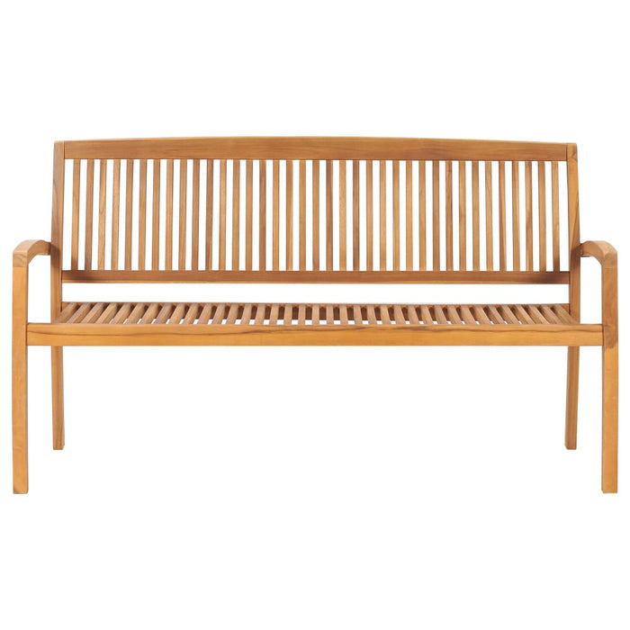 Panchina da Giardino Impilabile con Cuscino 159cm Teak Massello cod mxl 45618