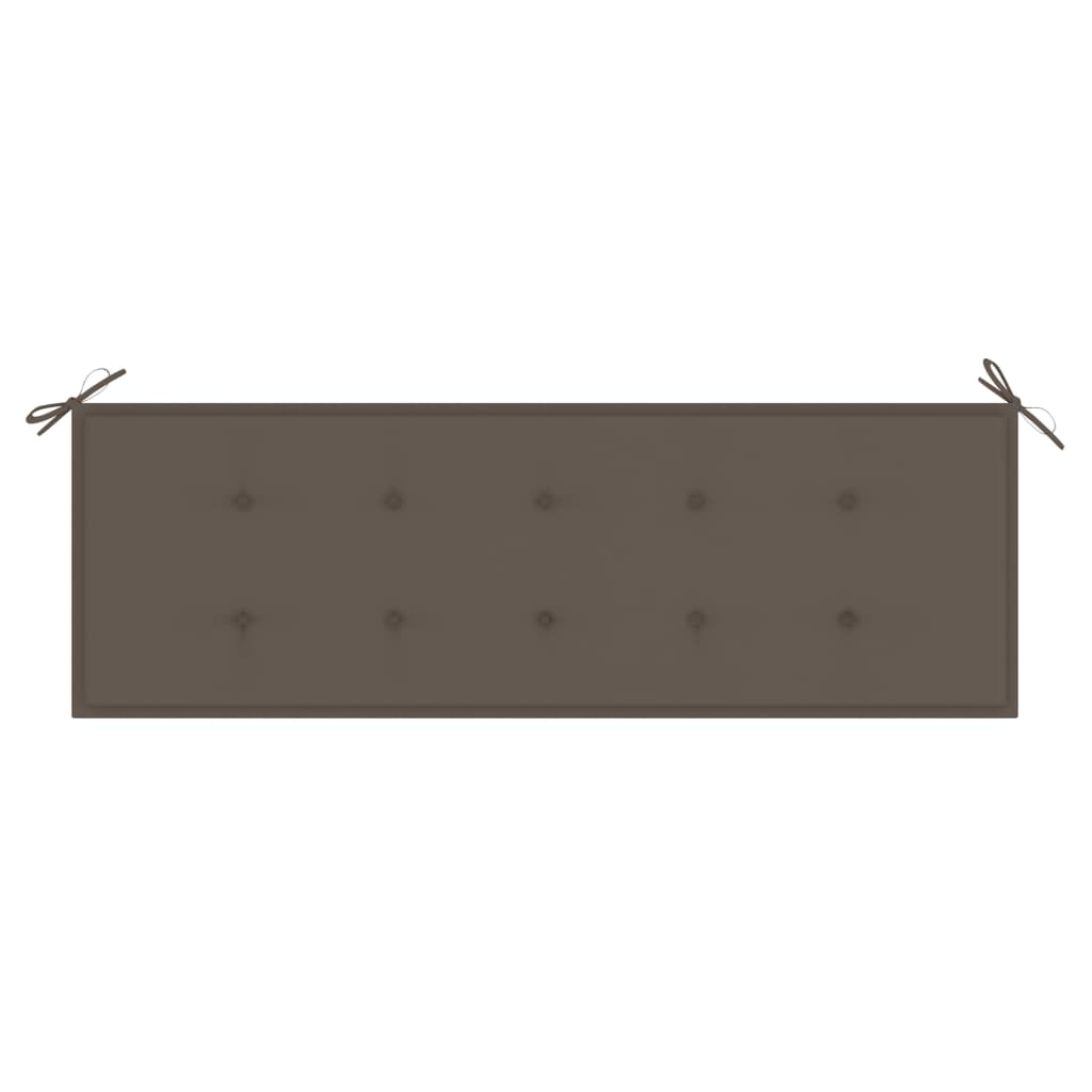 Panca da giardino per esterni mobili da giardino impilabile terrazza e cuscino 159 cm in legno massello di teak 02_0011704