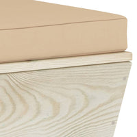 Divano Centrale da Giardino su Pallet e Cuscini Legno di Abete