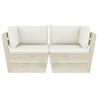 Divano da Giardino a 2 Posti su Pallet con Cuscini Legno Abete 3063386