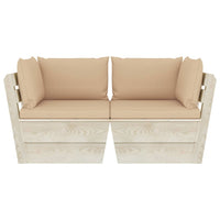 Divano da Giardino a 2 Posti su Pallet con Cuscini Legno Abete 3063387