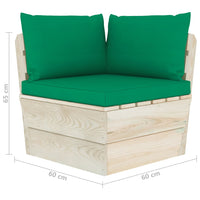 Divano da Giardino a 2 Posti su Pallet con Cuscini Legno Abete 3063389