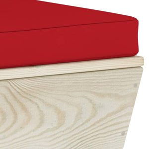 Divano da Giardino a 2 Posti su Pallet con Cuscini Legno Abete 3063390