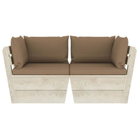 Divano da Giardino a 2 Posti su Pallet con Cuscini Legno Abete cod mxl 43543