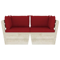 Divano da Giardino a 2 Posti su Pallet con Cuscini Legno Abete 3063393