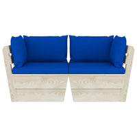 Divano da Giardino a 2 Posti su Pallet con Cuscini Legno Abete cod mxl 39878