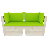 Divano da Giardino a 2 Posti su Pallet con Cuscini Legno Abete 3063395