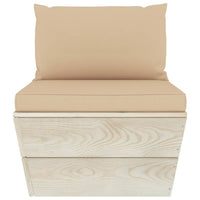 Set Divani da Giardino su Pallet 6 pz con Cuscini Legno Abete 3063507