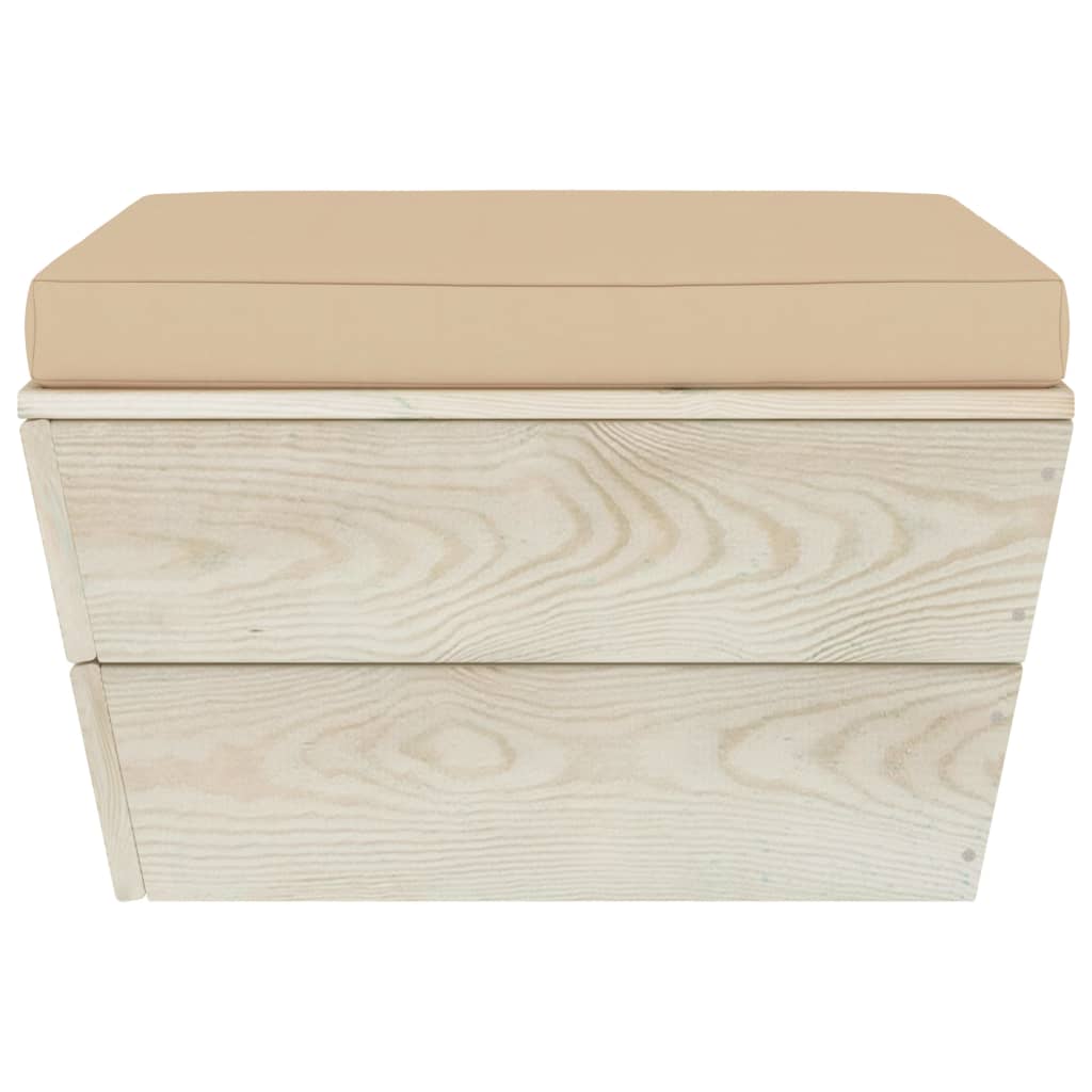 Set Divani da Giardino su Pallet 6 pz con Cuscini Legno Abete 3063507