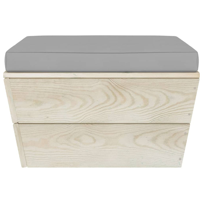 Set Divani da Giardino su Pallet 6 pz con Cuscini Legno Abete 3063541