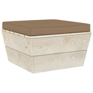 Set Divani da Giardino su Pallet 7 pz con Cuscini Legno Abete 3063584