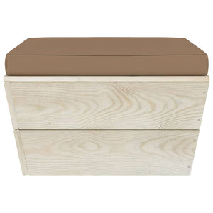 Set Divani da Giardino su Pallet 7 pz con Cuscini Legno Abete 3063584