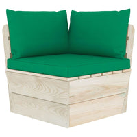Set Divani da Giardino su Pallet 10 pz con Cuscini Legno Abete 3063629