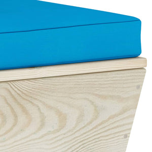 Set Divani da Giardino su Pallet 9 pz con Cuscini Legno Abete 3063652