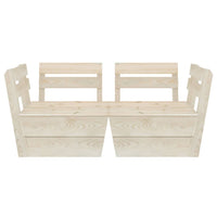 Divano da Giardino a 2 Posti su Pallet Legno Abete Impregnato cod mxl 42174