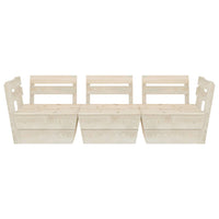 Divano da Giardino a 3 Posti su Pallet Legno Abete Impregnato 3063709