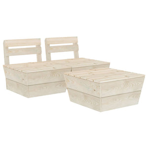 Mobili da giardino mobili da esterno set di mobili su pallet 3 pezzi in legno di abete rosso impregnato 02_0018368
