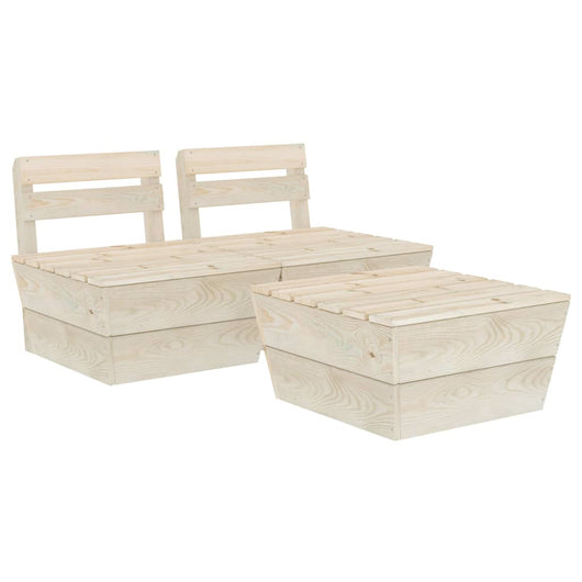 Mobili da giardino mobili da esterno set di mobili su pallet 3 pezzi in legno di abete rosso impregnato 02_0018368