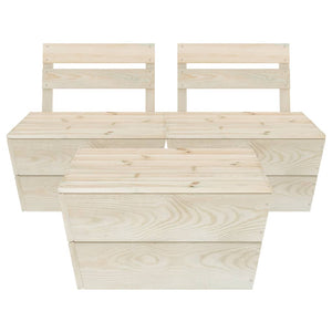 Mobili da giardino mobili da esterno set di mobili su pallet 3 pezzi in legno di abete rosso impregnato 02_0018368