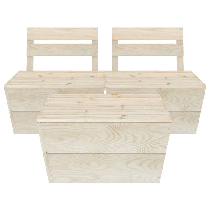 Mobili da giardino mobili da esterno set di mobili su pallet 3 pezzi in legno di abete rosso impregnato 02_0018368