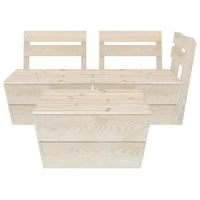Set Divani da Giardino su Pallet 3 pz in Legno Abete Impregnato cod mxl 35946