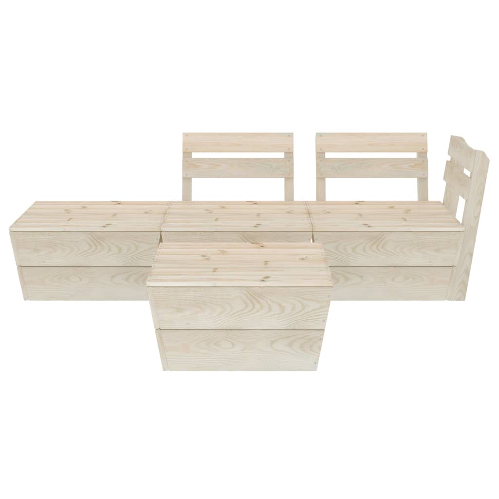 Mobili da giardino mobili da esterno set di mobili su pallet 4 pezzi in legno di abete rosso impregnato 02_0018378