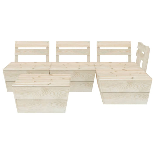Mobili da giardino mobili da esterno set di mobili su pallet 5 pezzi in legno di abete rosso impregnato 02_0018418