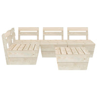 Set Divani da Giardino su Pallet 5 pz in Legno Abete Impregnato 3063716