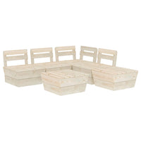 Mobili da giardino mobili da esterno set di mobili su pallet 6 pezzi in legno di abete rosso impregnato 02_0018458
