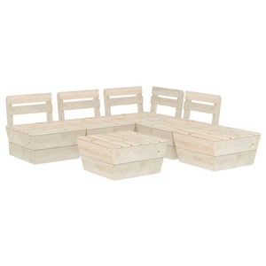 Mobili da giardino mobili da esterno set di mobili su pallet 6 pezzi in legno di abete rosso impregnato 02_0018458