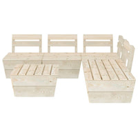 Mobili da giardino mobili da esterno set di mobili su pallet 6 pezzi in legno di abete rosso impregnato 02_0018458