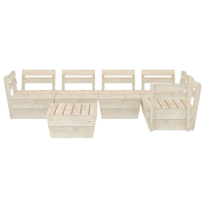 Set Divani da Giardino su Pallet 6 pz in Legno Abete Impregnato 3063723