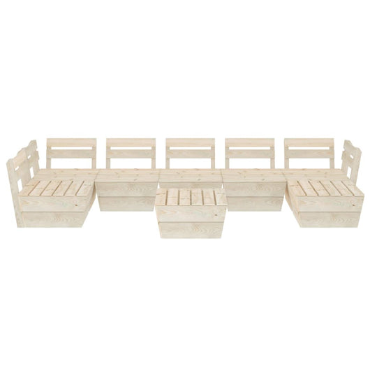 Mobili da giardino mobili da esterno set di mobili su pallet 8 pezzi in legno di abete rosso impregnato 02_0018516