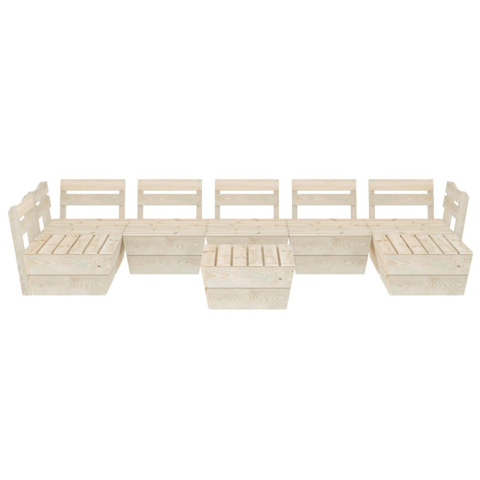 Mobili da giardino mobili da esterno set di mobili su pallet 8 pezzi in legno di abete rosso impregnato 02_0018516