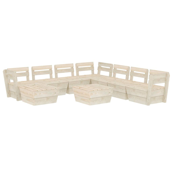 Mobili da giardino mobili da esterno set di mobili su pallet 9 pezzi in legno di abete rosso impregnato 02_0018530