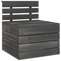 Set Divani da Giardino su Pallet 6 pz Legno Pino Grigio Scuro 3063749