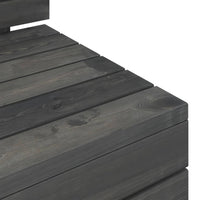 Set Divani da Giardino su Pallet 6 pz Legno Pino Grigio Scuro 3063749