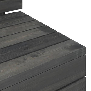 Set Divani da Giardino su Pallet 6 pz Legno Pino Grigio Scuro 3063749