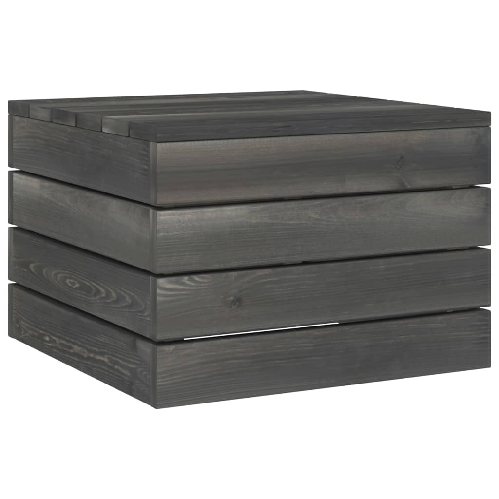 Set Divani da Giardino su Pallet 6 pz Legno Pino Grigio Scuro 3063749