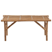 Panca da Giardino Pieghevole con Cuscino 118 cm in Bambù 3063853